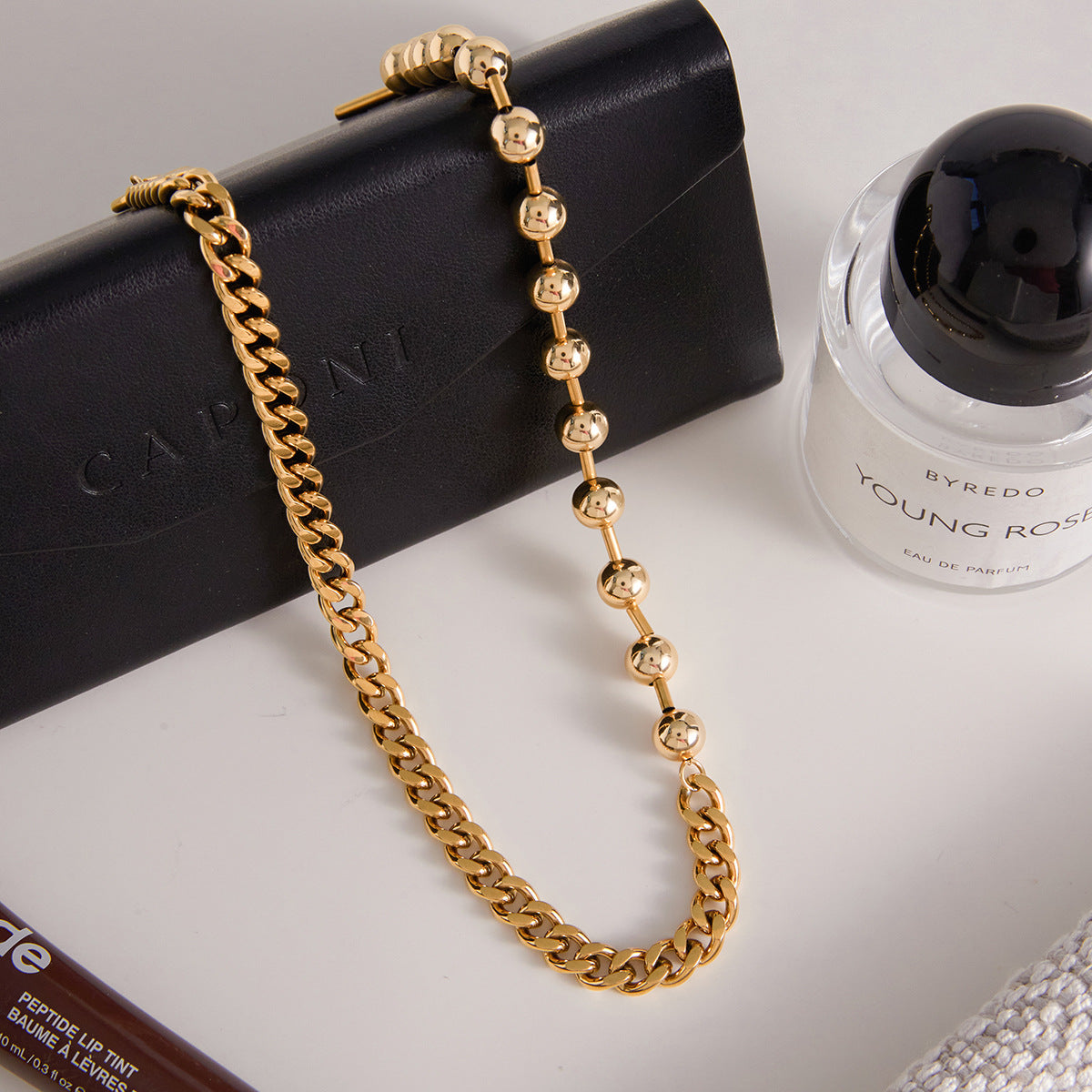 Luxury Gold Plated Geometric Stainless Steel Necklace for Women