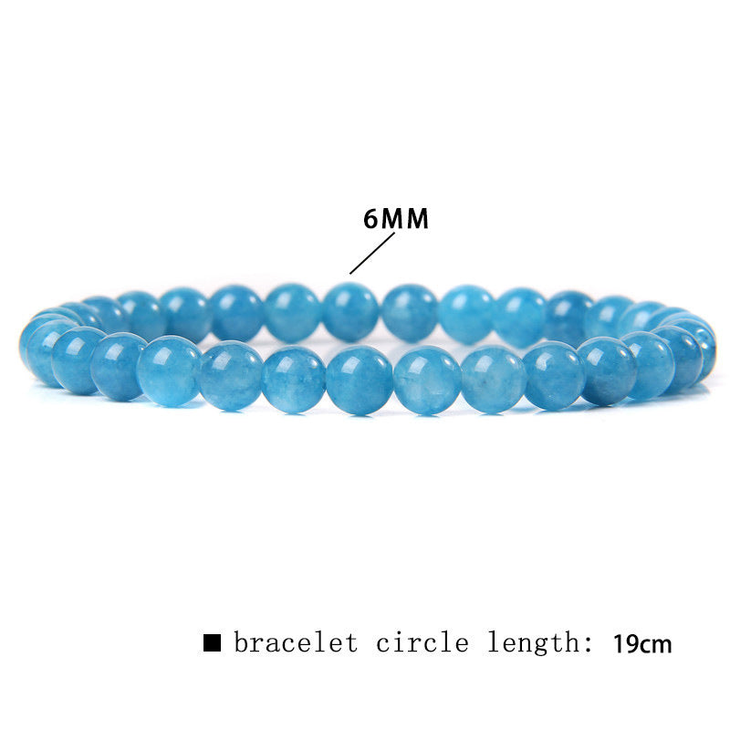 Elegant Casual Geometric Natural Agate Beaded Bracelet Unisex 6mm