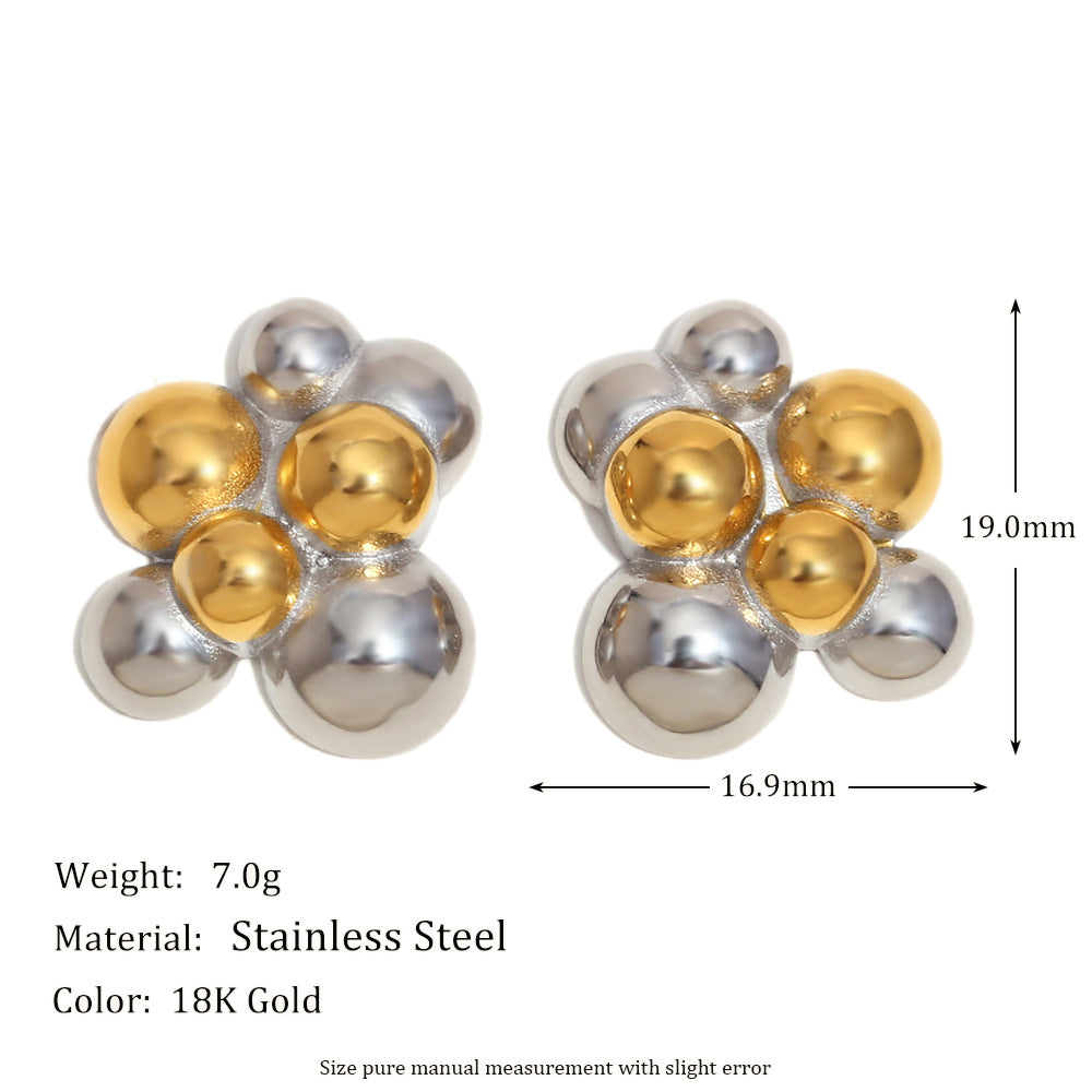 Orecchini a Cerchio a Forma di Aragosta Geometrica in Acciaio Inossidabile con Placcatura in Oro 18K da Donna