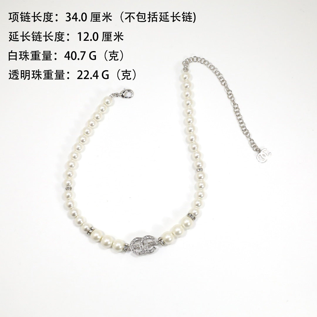 Collana con Lettere Lusso Dolce Strass Perle