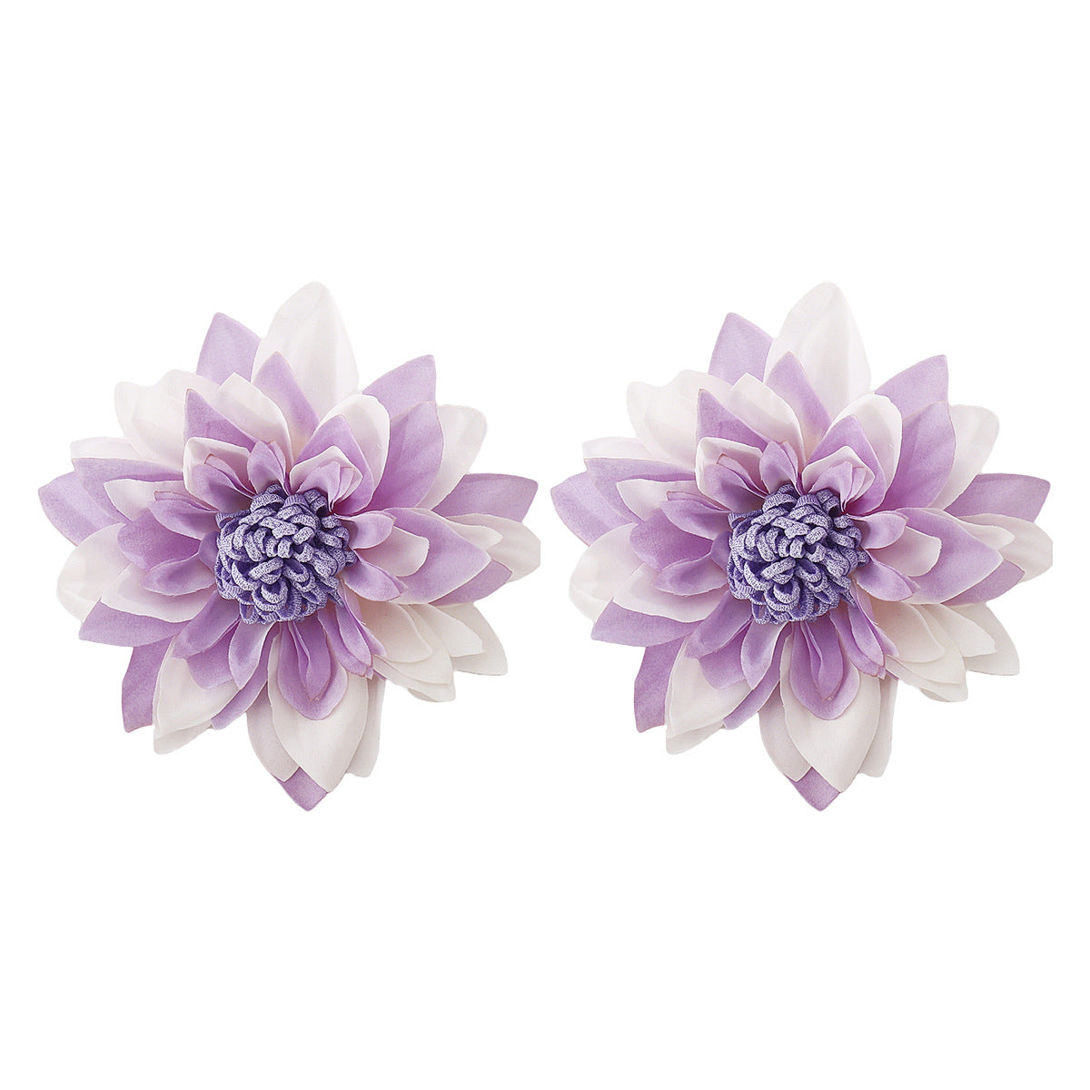 Collar floral de verano con flores de tela hechas a mano en cordón de cuero trenzado para mujer