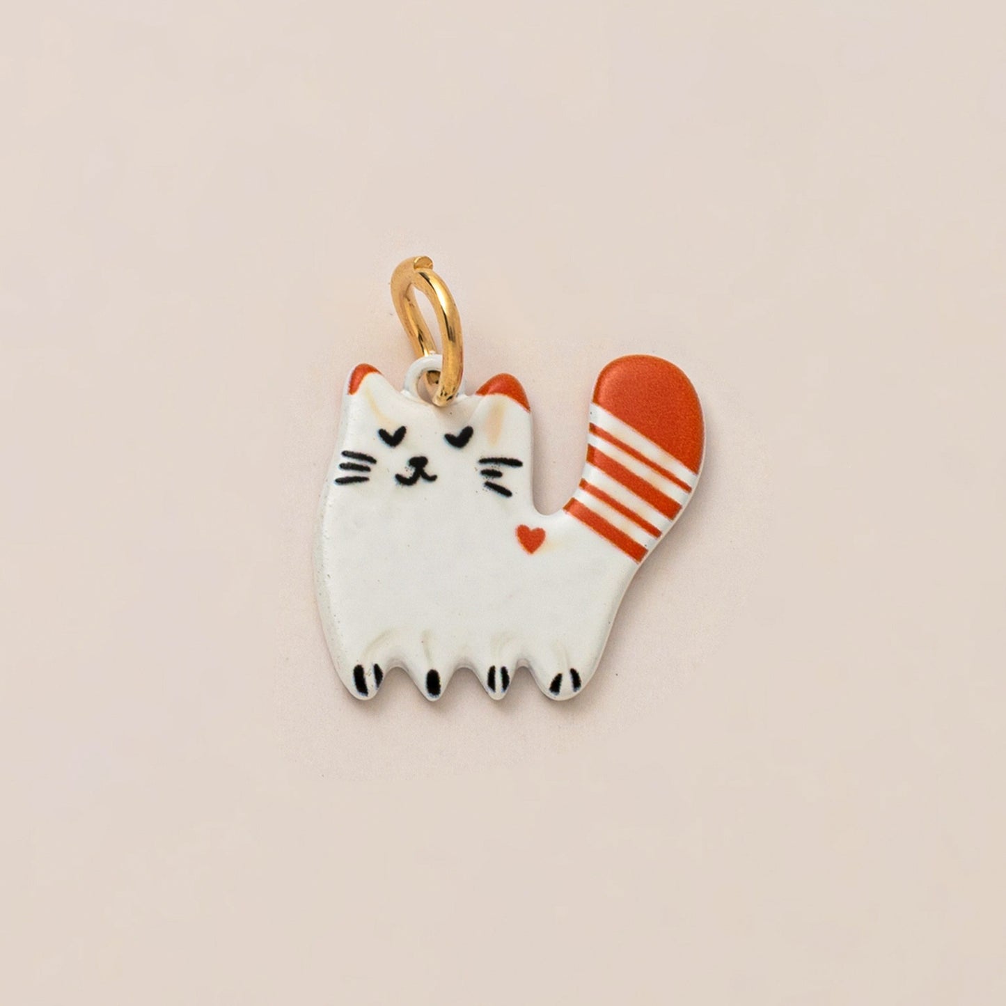Minimalist Plated Alloy Key Chain Charm Bar with Pearl Elements