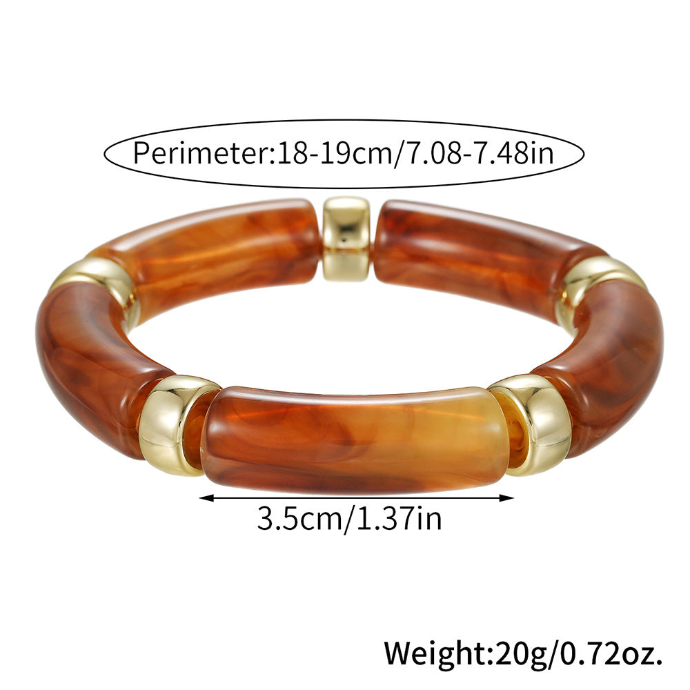 Geometric Marble Texture Acrylic Bracelet