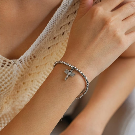 Minimalist Stainless Steel Plated Animal Heart Charm Bracelet for Women