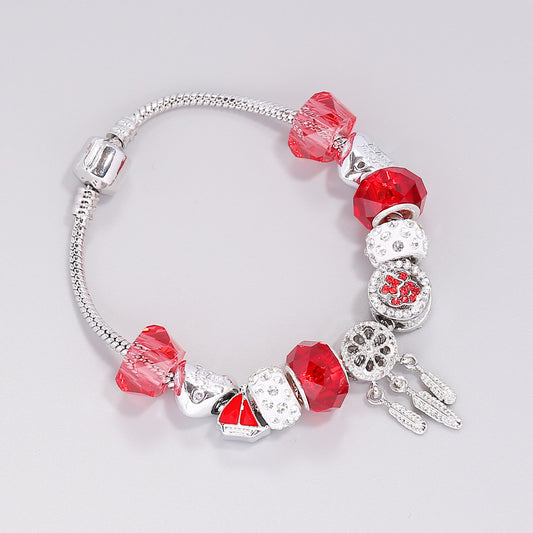 Pulsera de Aleación con Diseño de Hoja Estilo Vintage y Acabado Galvanizado para Mujer