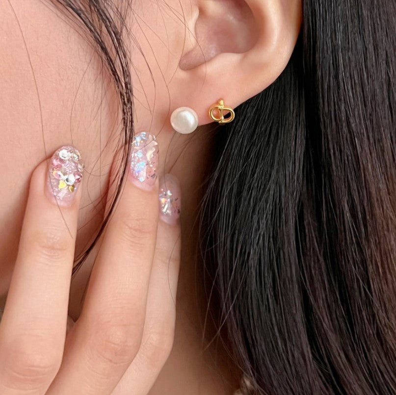 Pendientes de Plata de Ley 925 Minimalistas con Forma de Gota y Perla de Agua Dulce para Mujer