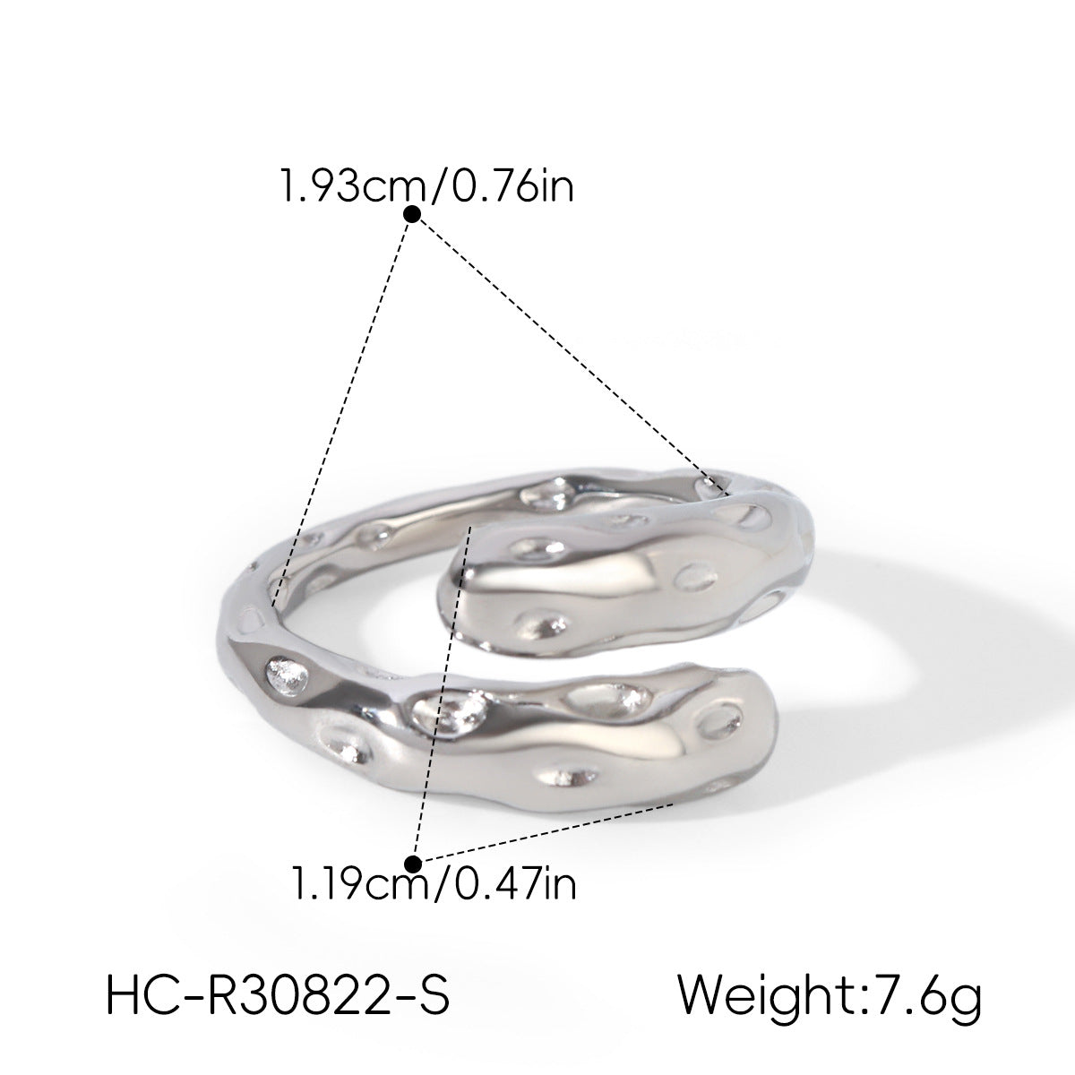 Minimalist Geometric PVD Gold Plated Titanium Steel Stainless Steel Ring for Women