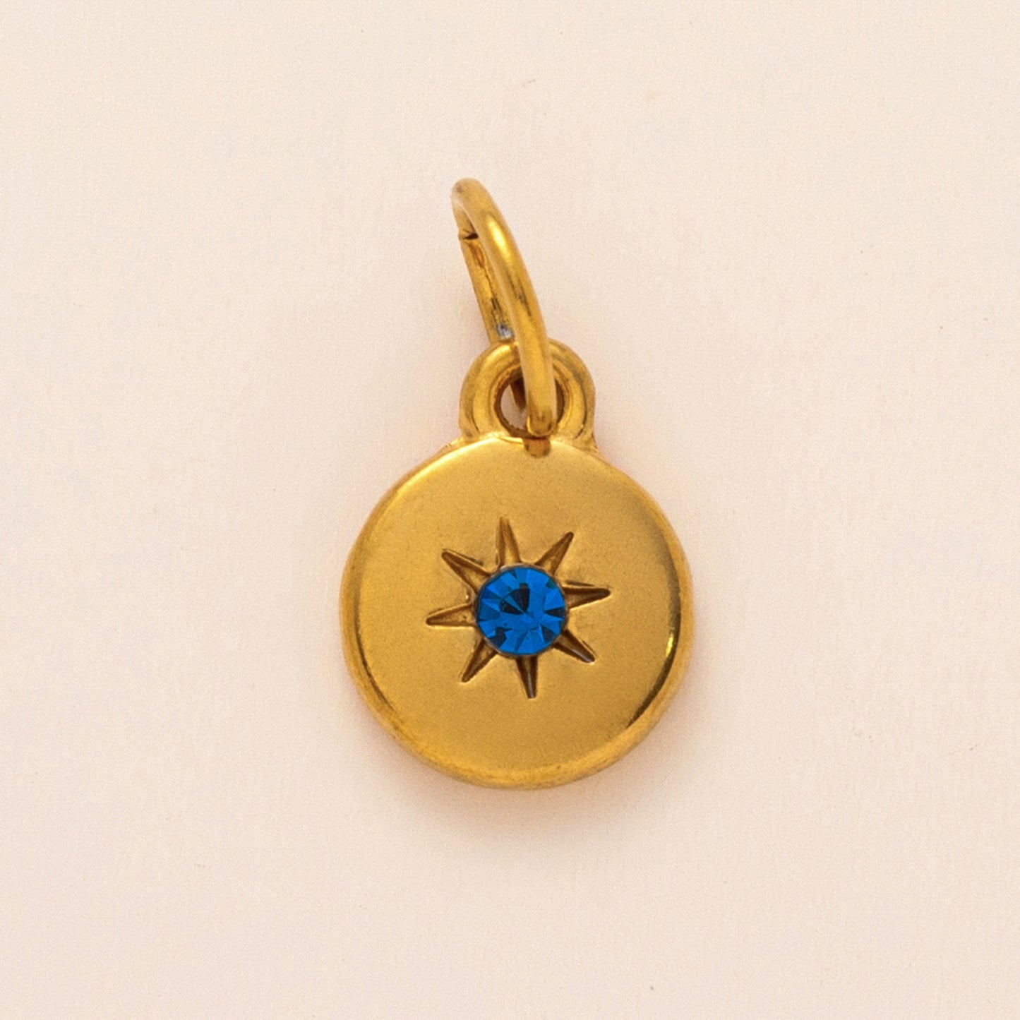 Vintage Round Stainless Steel 18K Gold Plated PVD DIY Charm Bar