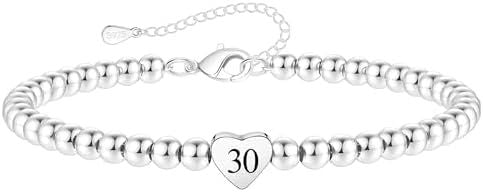 Personalized Heart Letter Number Brass Plated Silver Adjustable Bracelet Unisex Jewelry