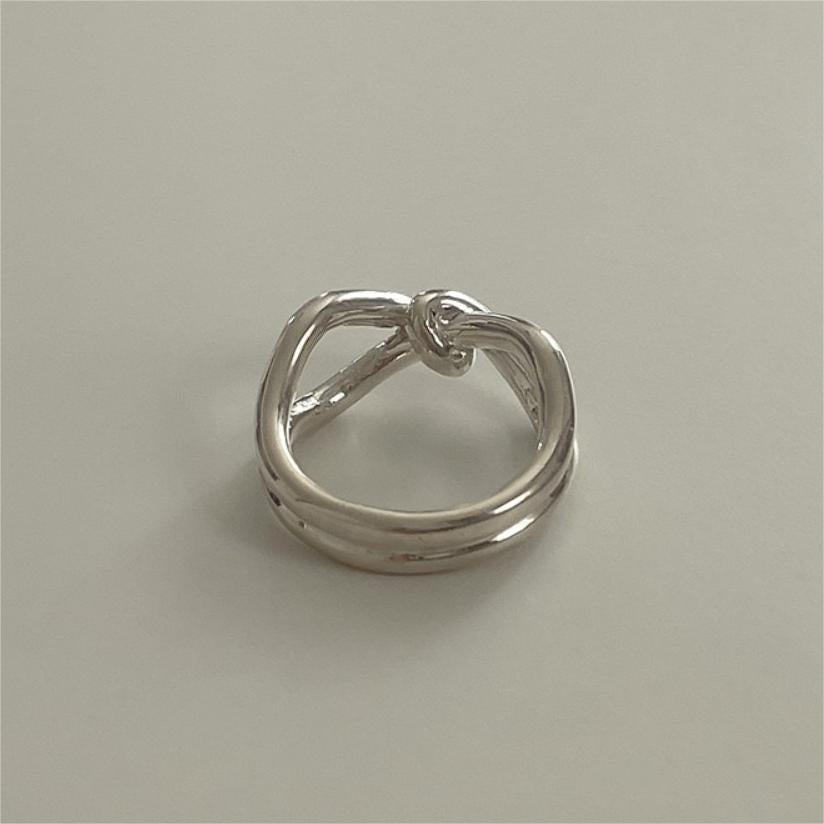 Anello da donna in argento Sterling 925 placcato, dal design geometrico ed elegante