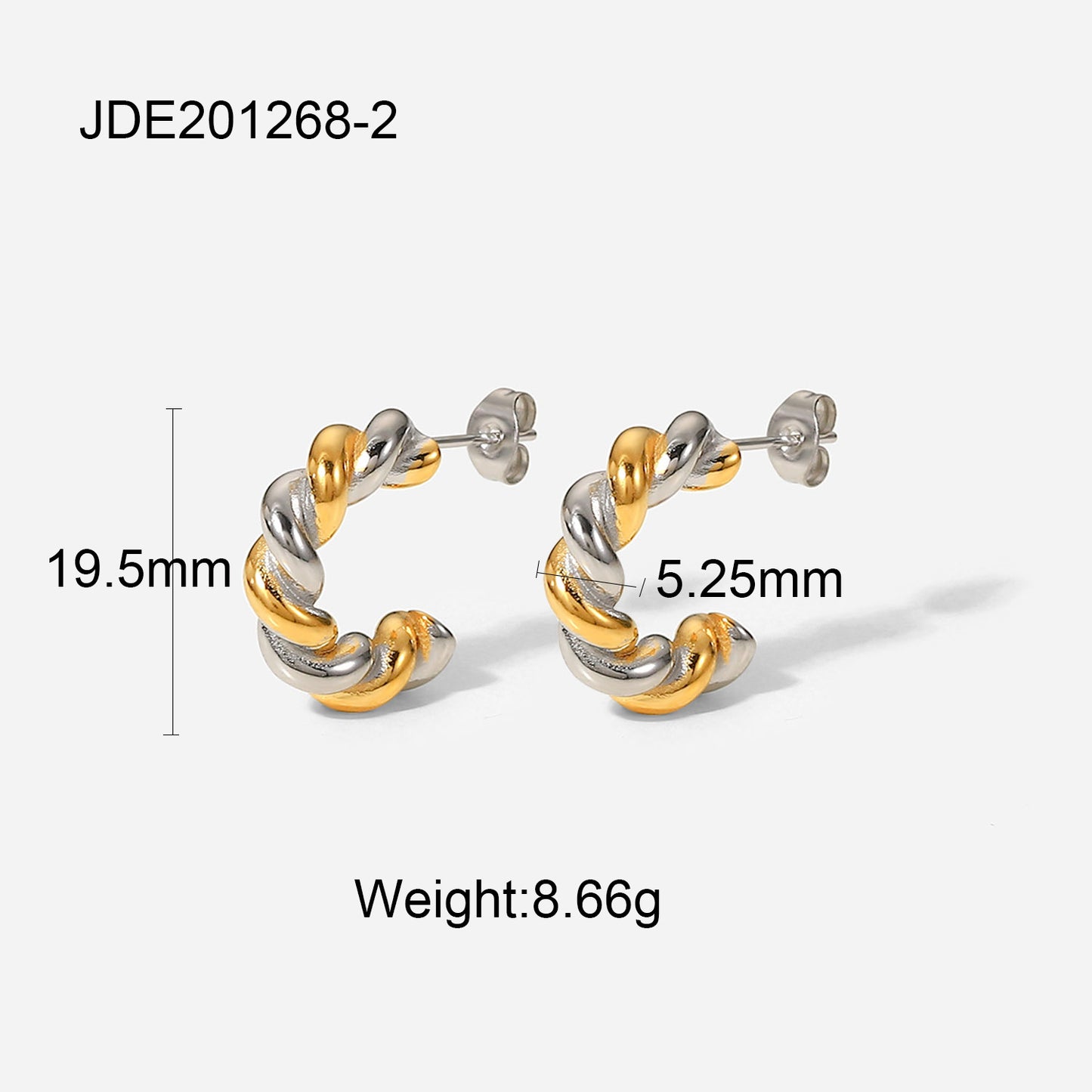 Color Block Geometric Plated Stainless Steel Earrings for Women