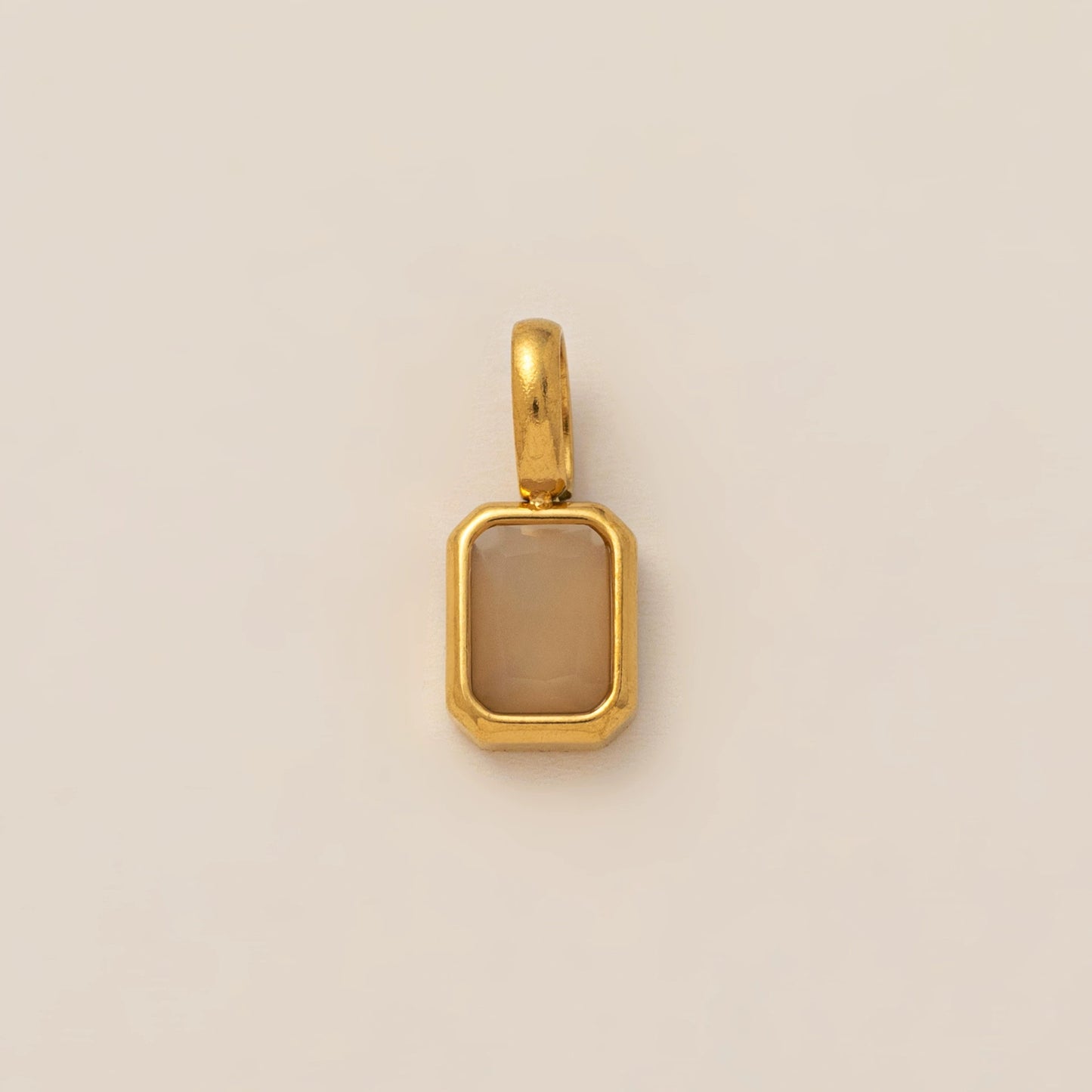 Vintage Geometric Stainless Steel 18K Gold PVD Plated DIY Charm Bar Necklace with 12 Birthstones