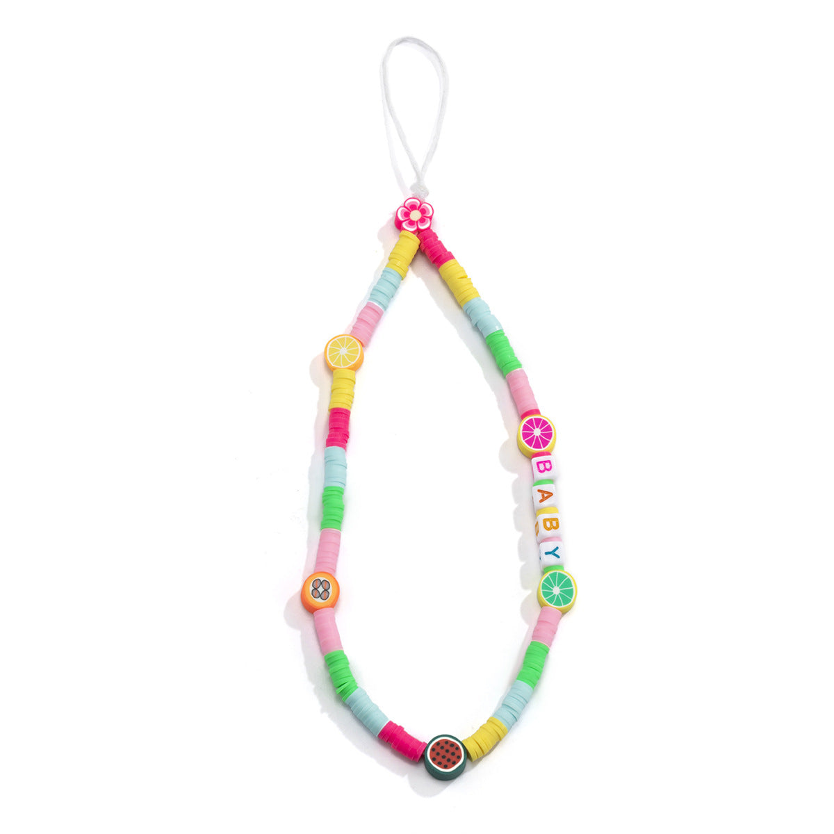Braccialetto da donna in resina con fantasia frutta retrò dolce e cool