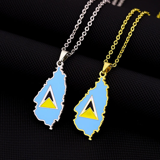 Collana Pendente Geometrica Retrò in Acciaio Inossidabile con Finitura Smaltata Unisex, Stile Catenina O-Chain