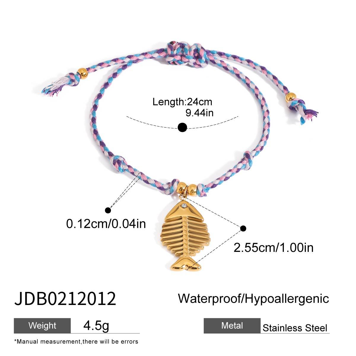 Minimalist Luxury Geometric Stainless Steel Plated Charm Bar Bracelet with Crab Pendant for Women