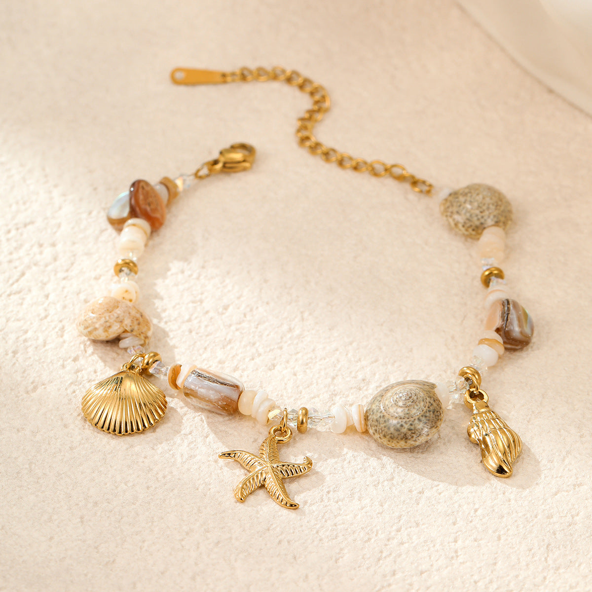 Juego de Collares con Colgante Geométrico de Estilo Bohemio Veraniego para Mujer en Acero Inoxidable con Acabado Chapado