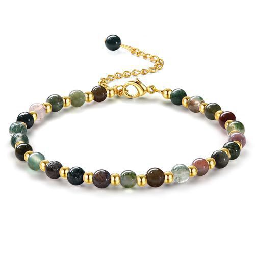 Minimalist 6mm Round Geometric Crystal Beaded Bracelet for Women