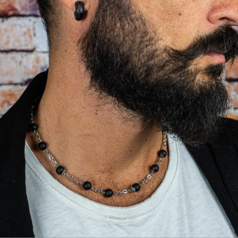 Vintage Hip-hop Geometric Round Alloy Necklace with Cable Chain for Women