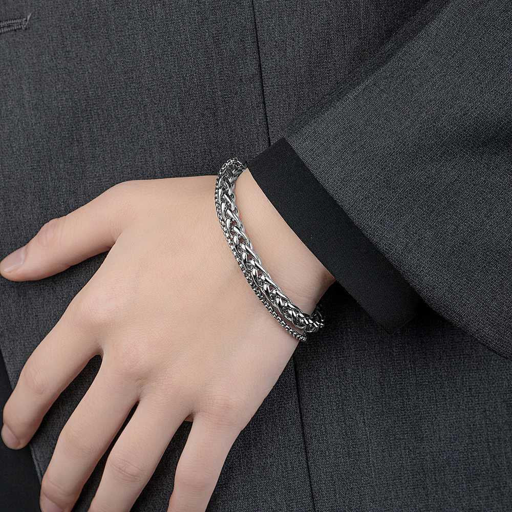 Minimalist Alloy Cuban Link Chain Bracelet Unisex
