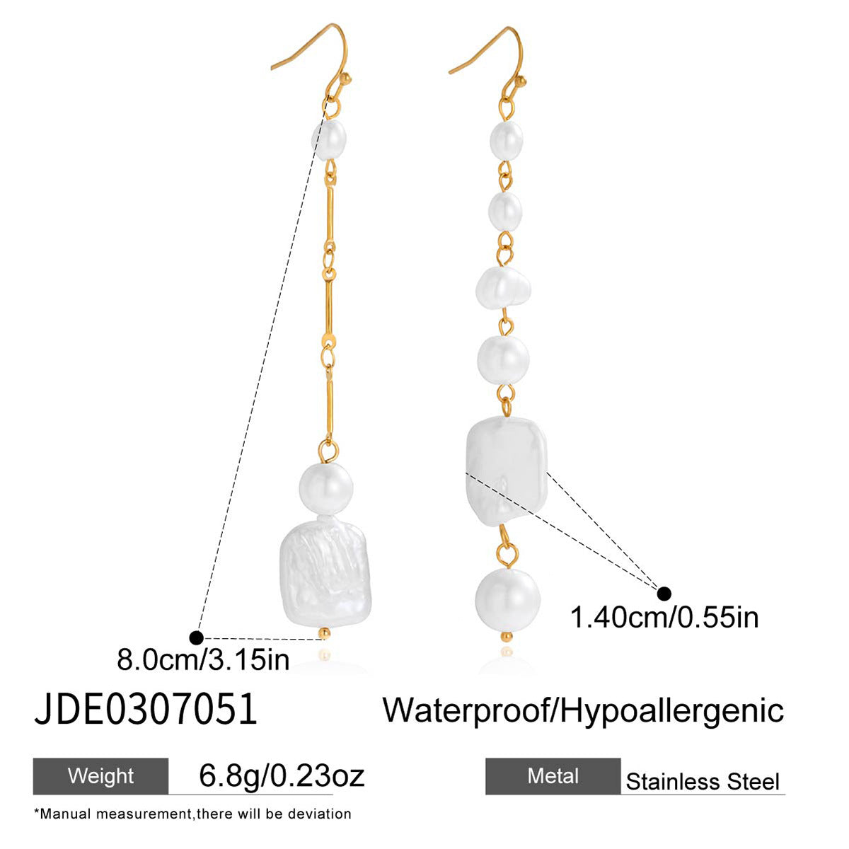 Pendientes geométricos de acero inoxidable con acabado chapado para mujer, elegantes, de lujo, joyería para la oreja