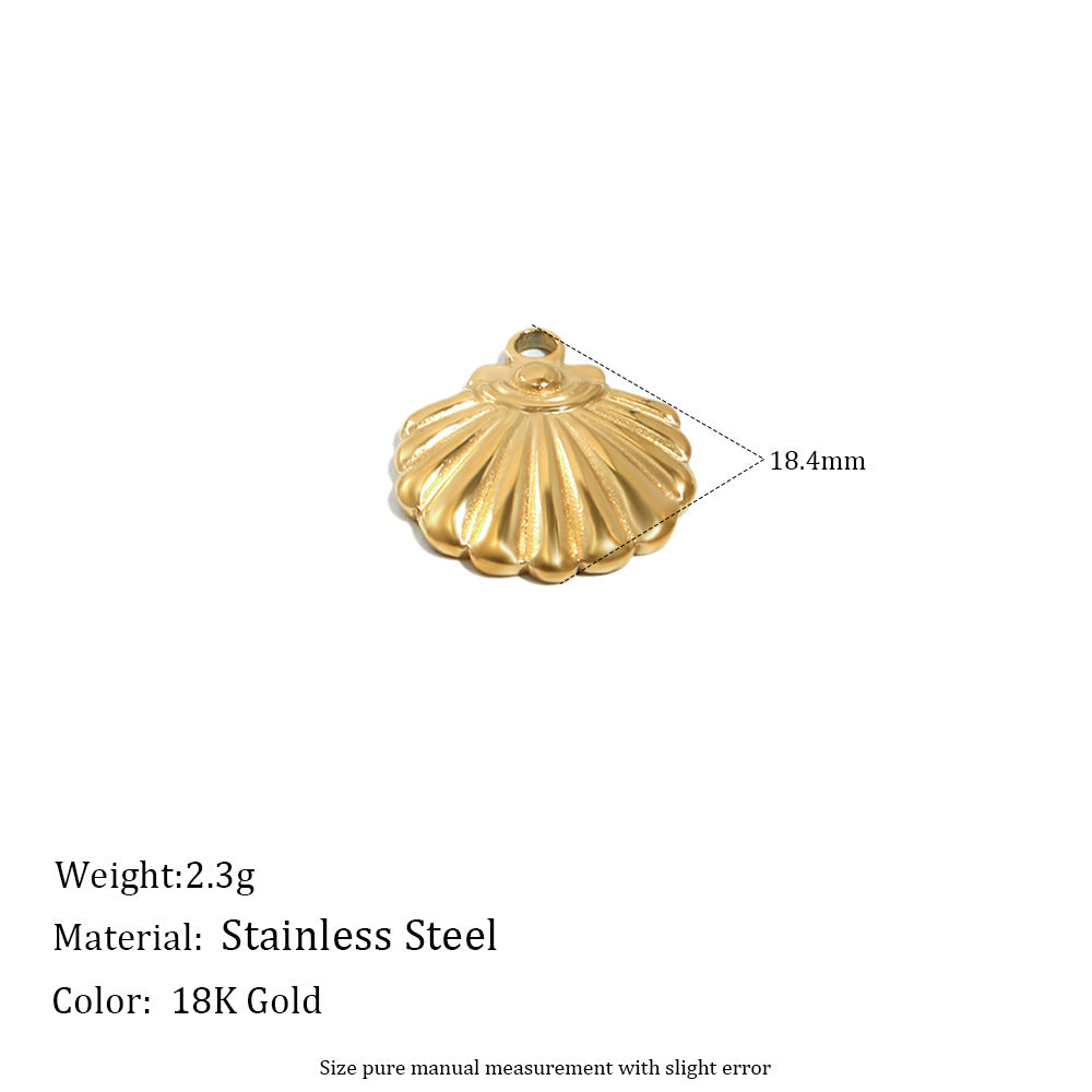 Acciaio Inossidabile Placcato Oro 18K Luna Stella Charm Geometrico a Barra