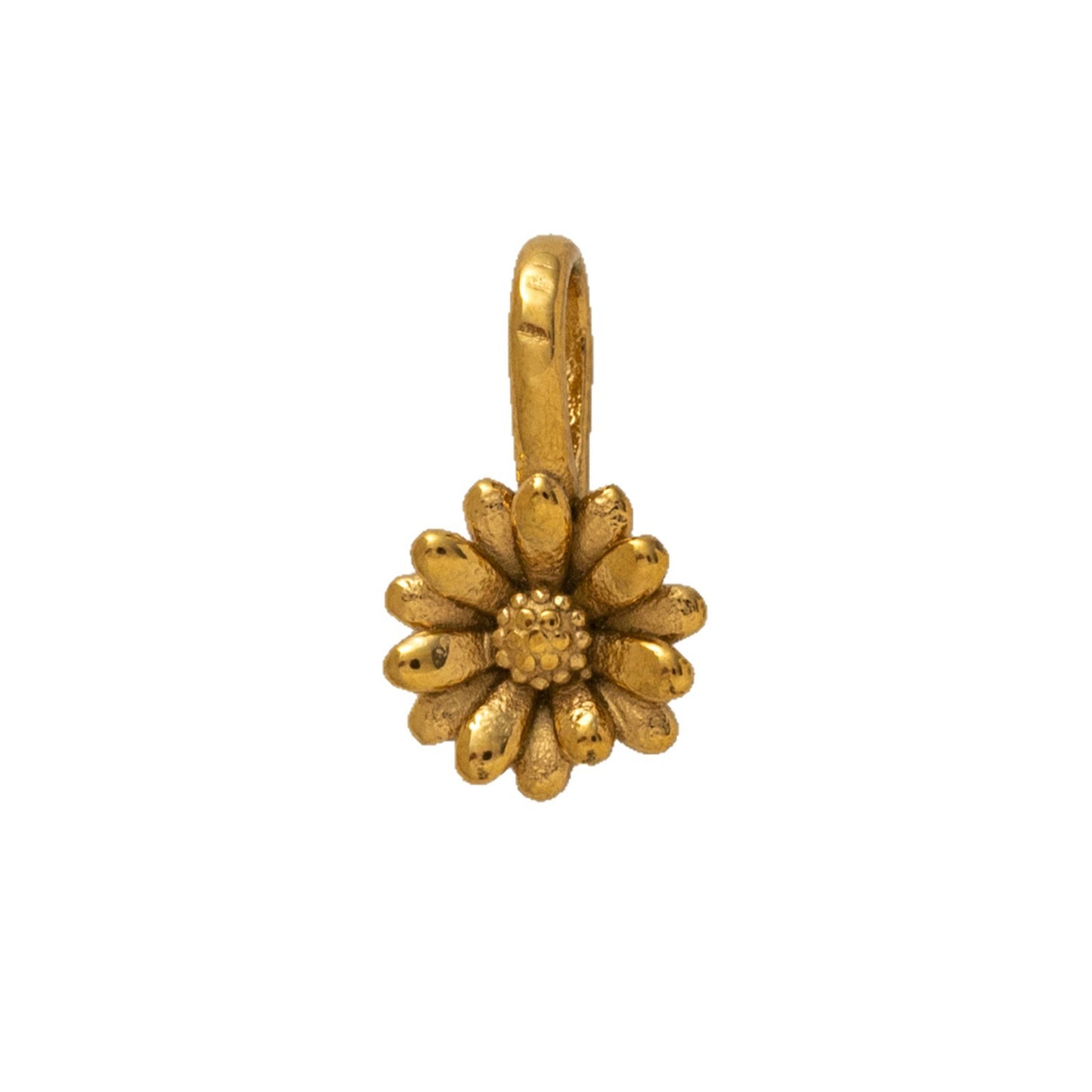 Ciondolo con Barretta Floreale Vintage Placcato Oro 18K in Acciaio Inossidabile con Catena Regolabile