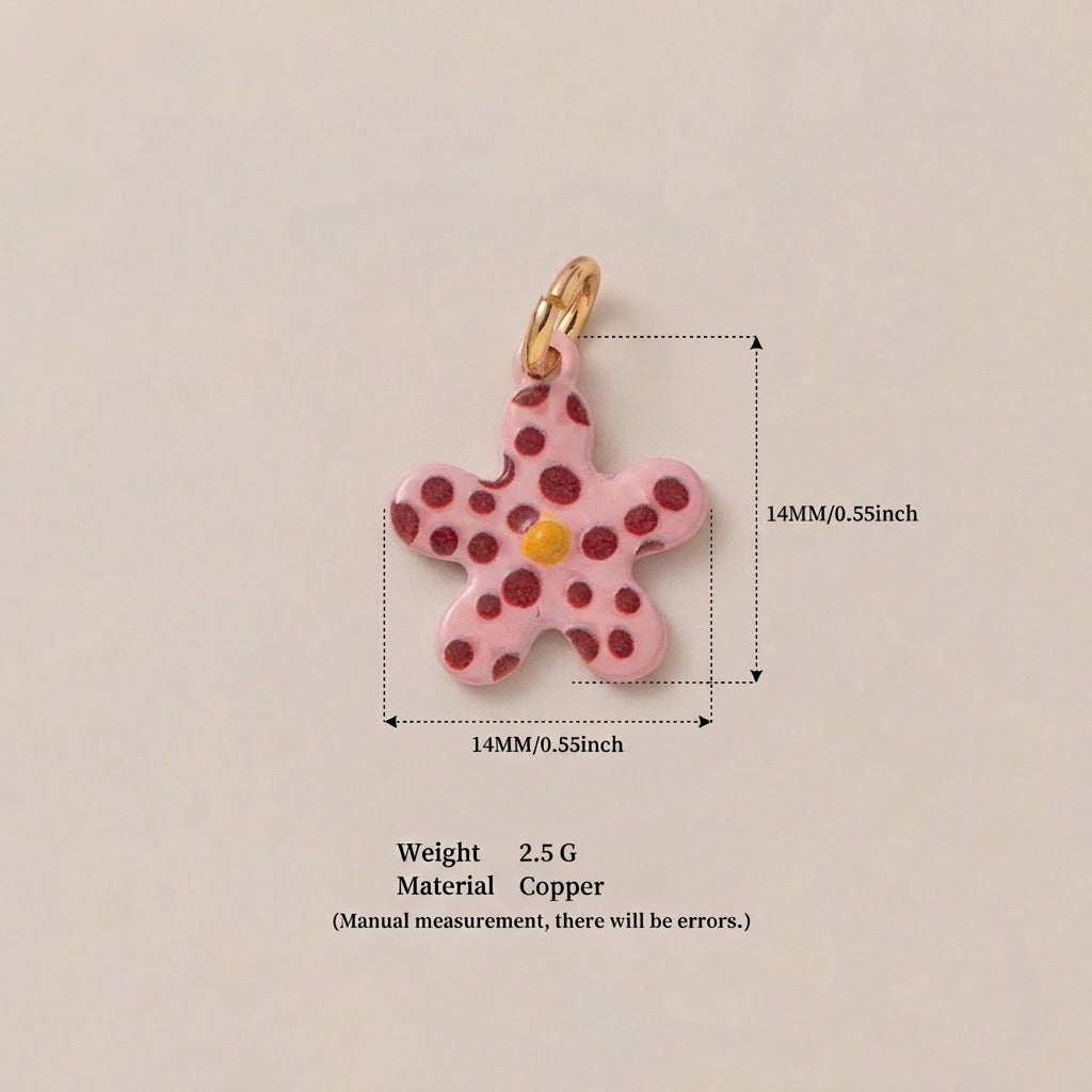 Casual Plated Brass Heart Charm Bar