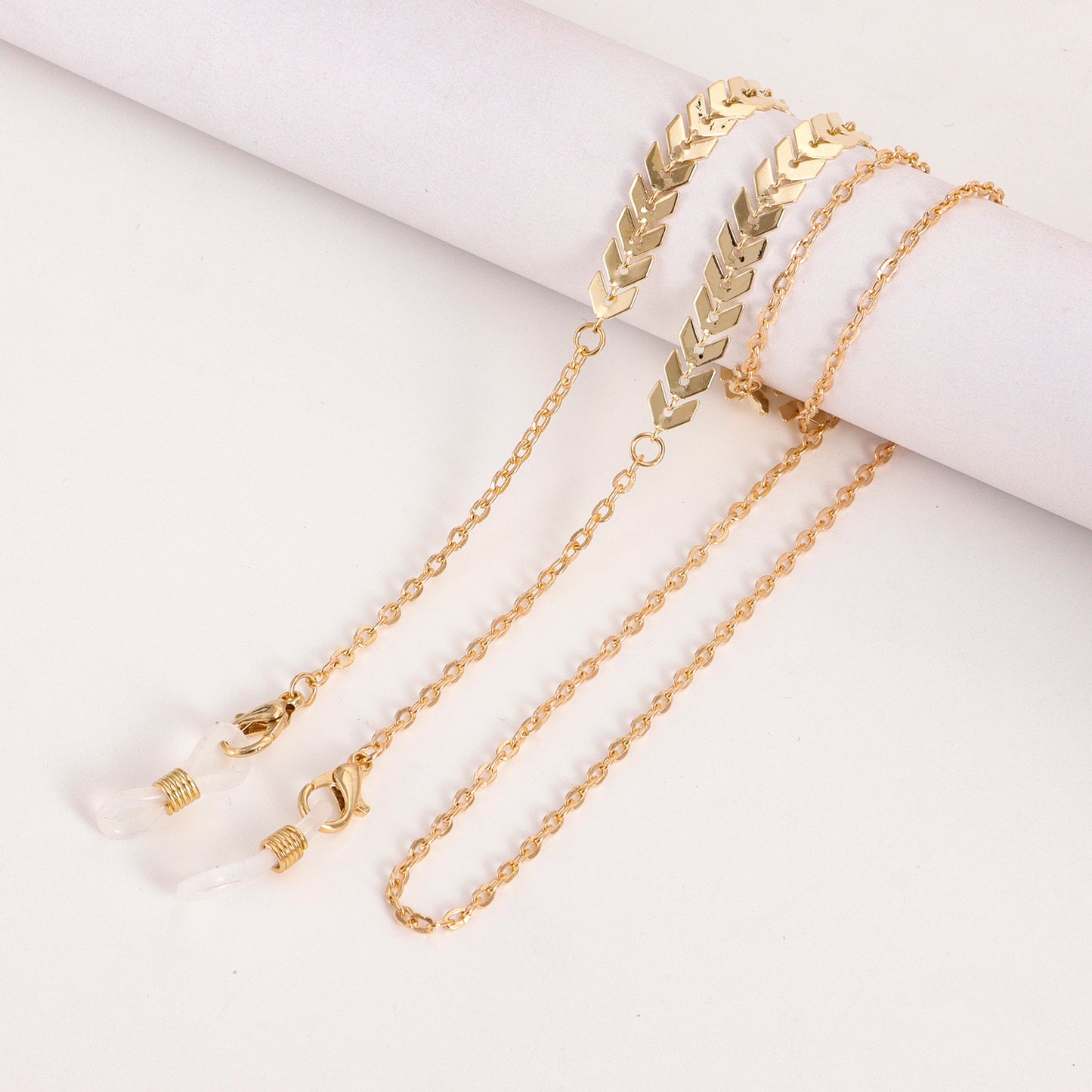 Minimalist Alloy Mask and Eyeglass Chain