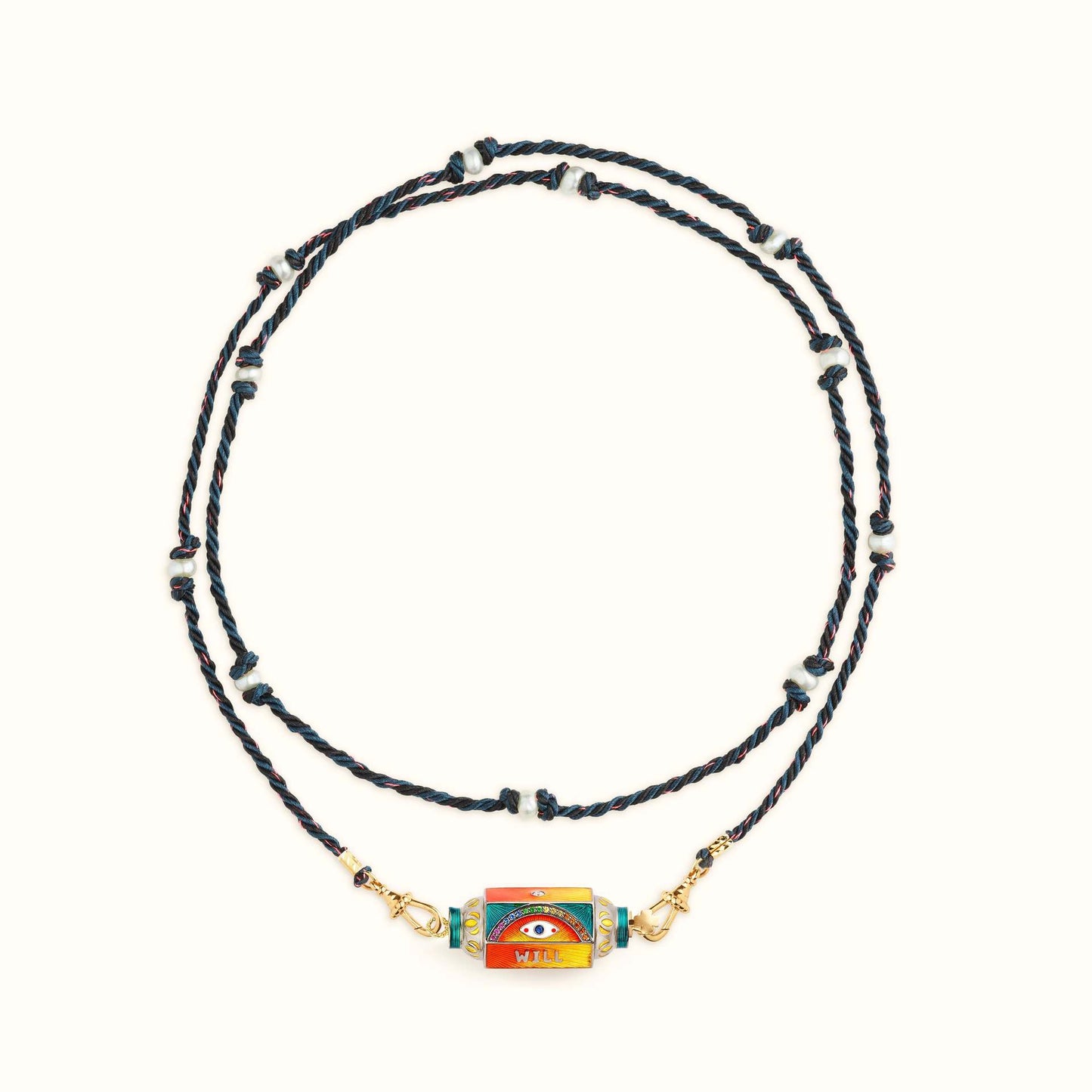 Minimalist Geometric Star Eye Tarot Pendant Necklace in Gold-Plated Copper with Adjustable Chain