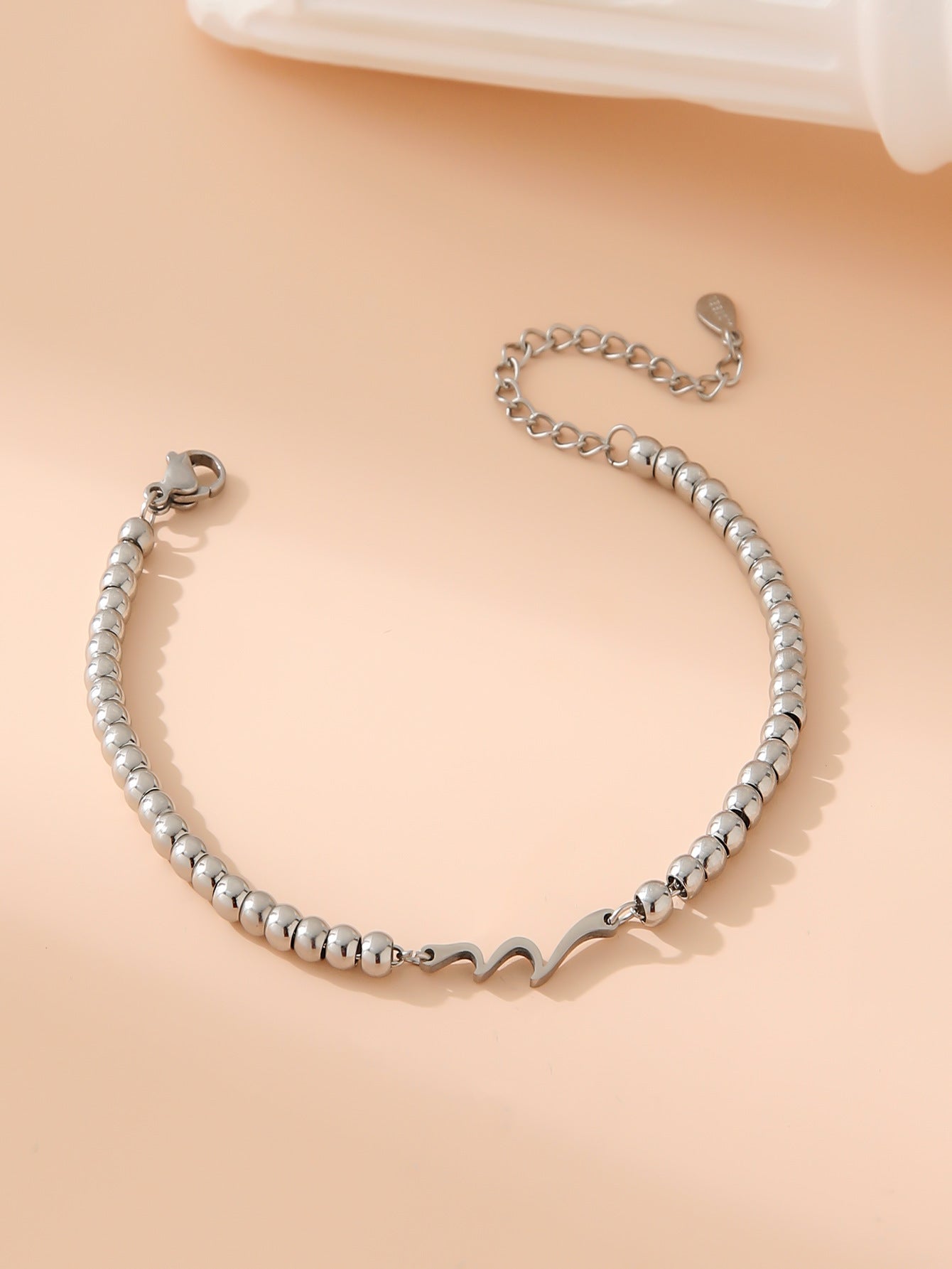 Wave Pendant Stainless Steel Bracelet for Women
