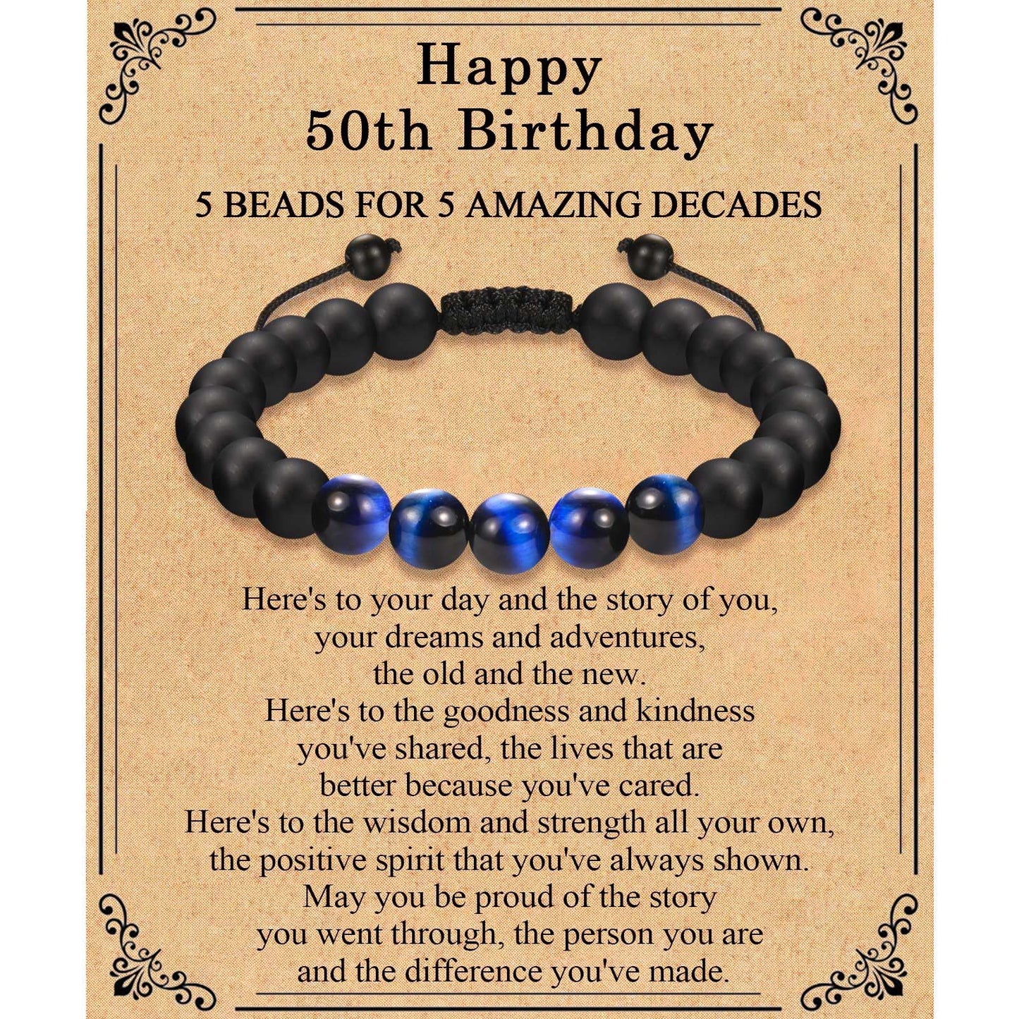 Sweet Geometric Tiger Eye Agate Natural Stone Braided Bracelet Unisex Gift