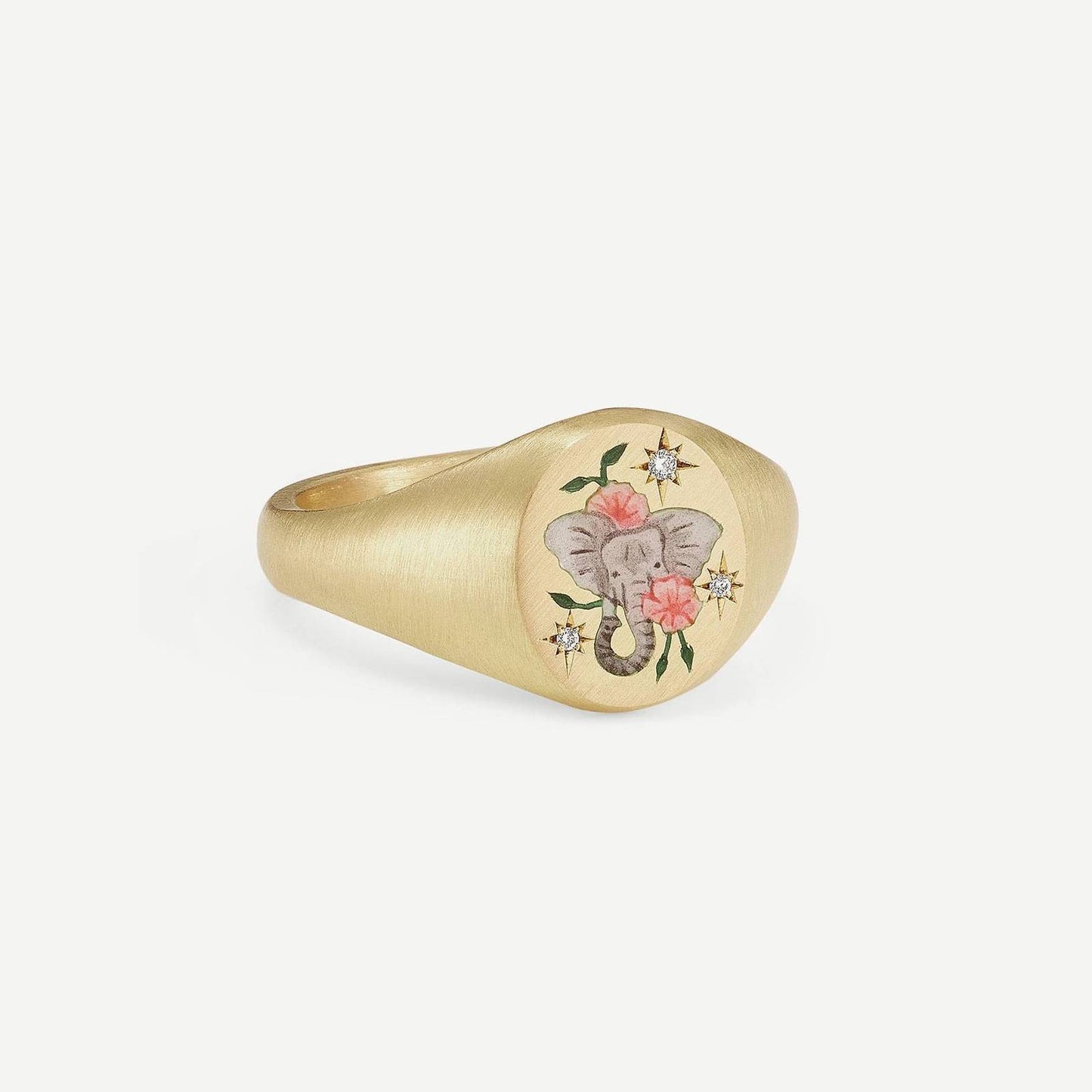 Fashion Heart Animal Stainless Steel PVD Ring