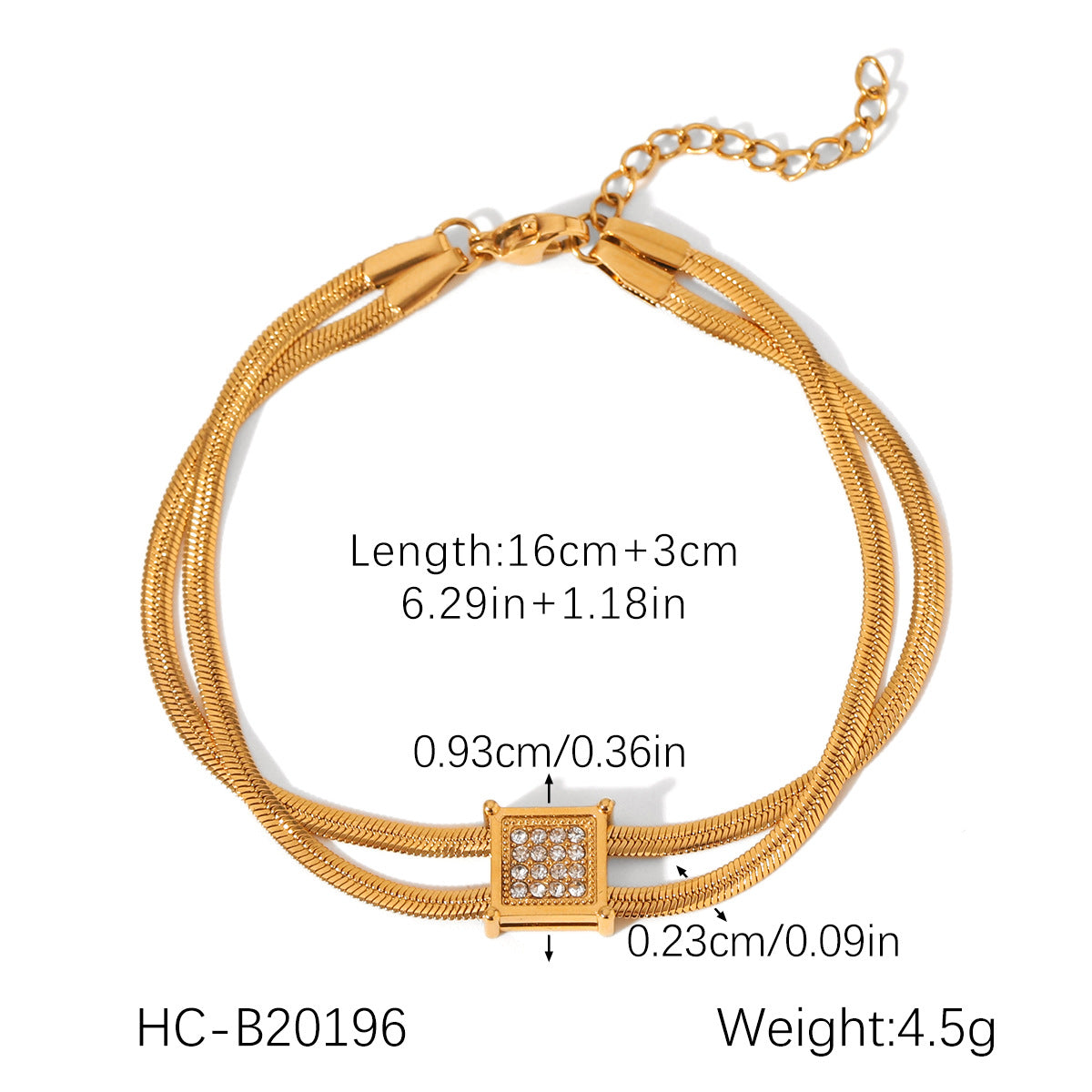 Bracciale da donna in acciaio inossidabile a forma di farfalla con intarsio in strass e finitura placcata, stile geometrico