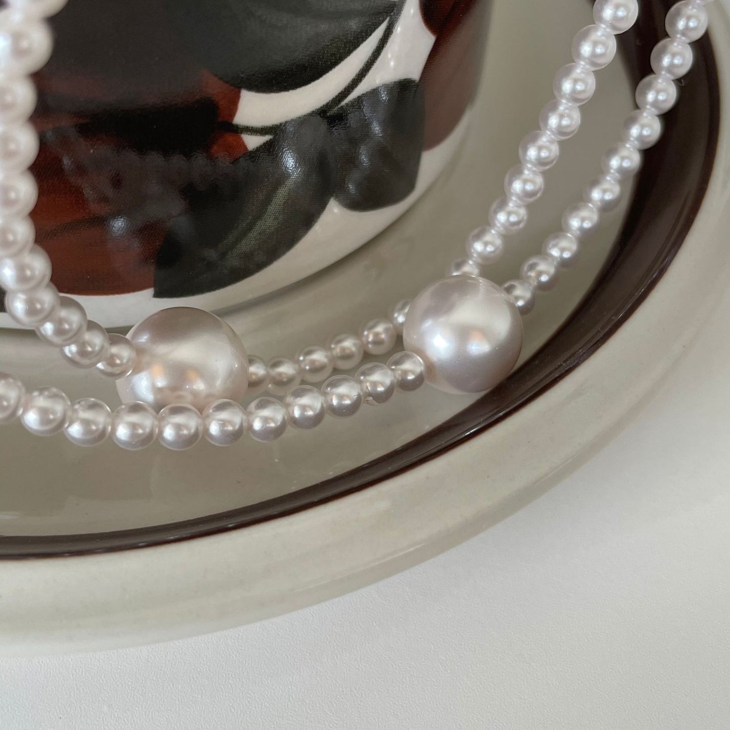 Natural Minimalist Star-Shaped 925 Sterling Silver Necklace with Pearl Accents and Electroplated Finish