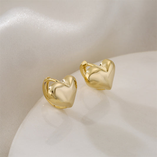Pendientes Geométricos Minimalistas de Cobre con Baño de Oro de 14K y Postes de Plata de Ley 925 para Mujer
