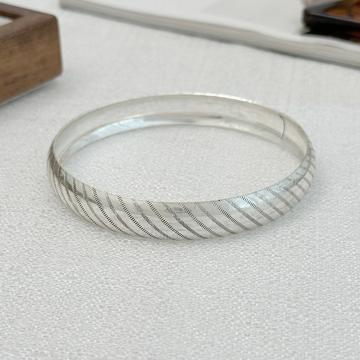 Pulsera geométrica irregular minimalista de aleación con acabado chapado para mujer