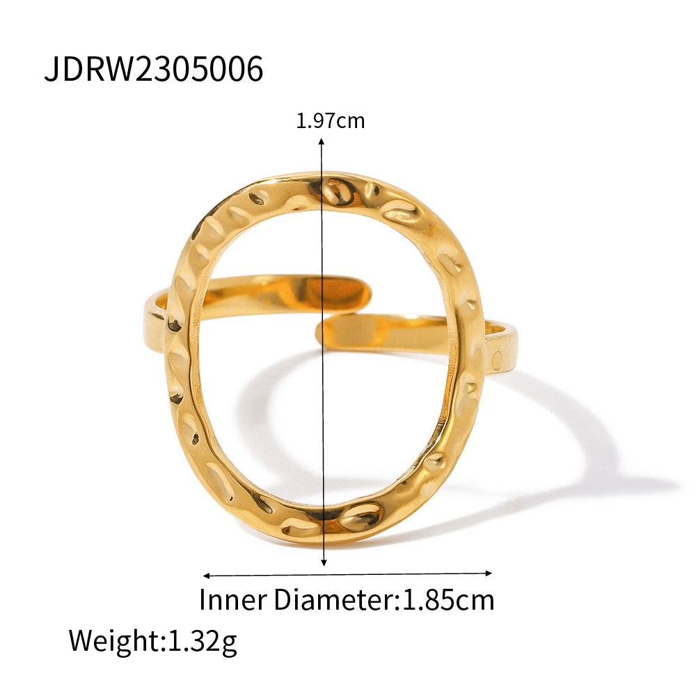Set collana e orecchini minimalisti in acciaio al titanio a forma di cuore con finitura placcata per donna