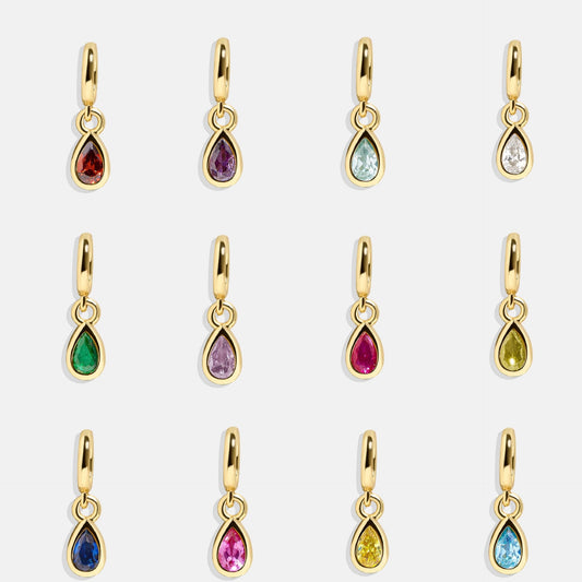 Minimalist Teardrop Stainless Steel PVD Gold Plated Charm Bar Necklace for Unisex