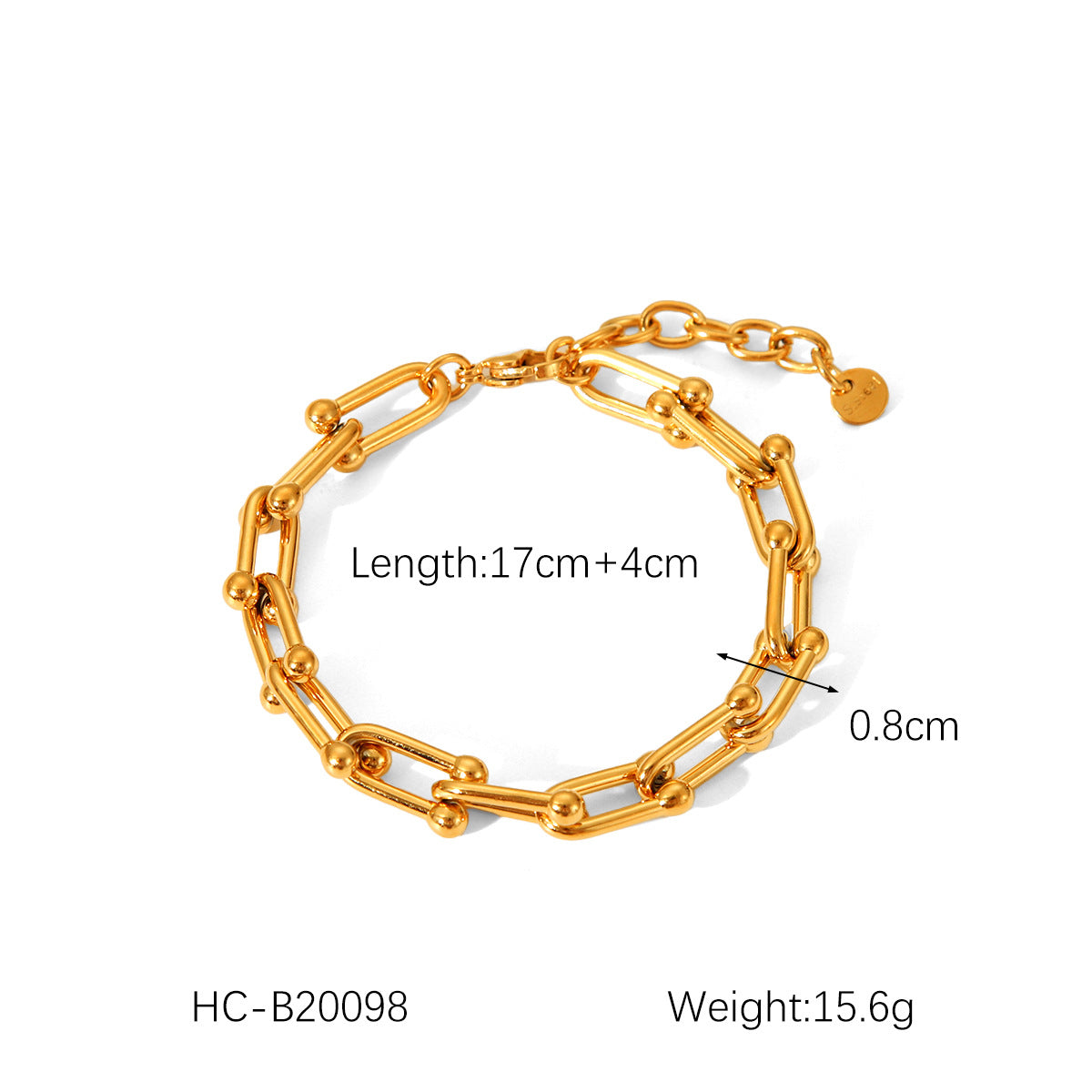 Bracciale Minimalista a Cuore in Acciaio Inossidabile con Dettagli Perla e Chiusura a Gancio per Donna