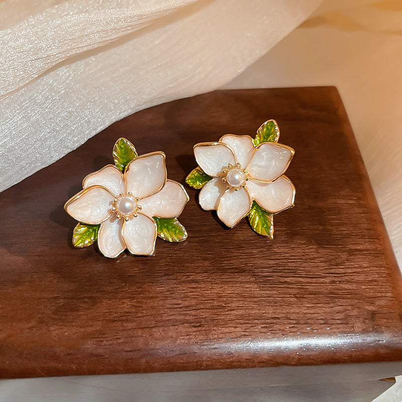 Orecchini geometrici vintage con placcatura in oro base in rame e perni in acciaio inossidabile da donna