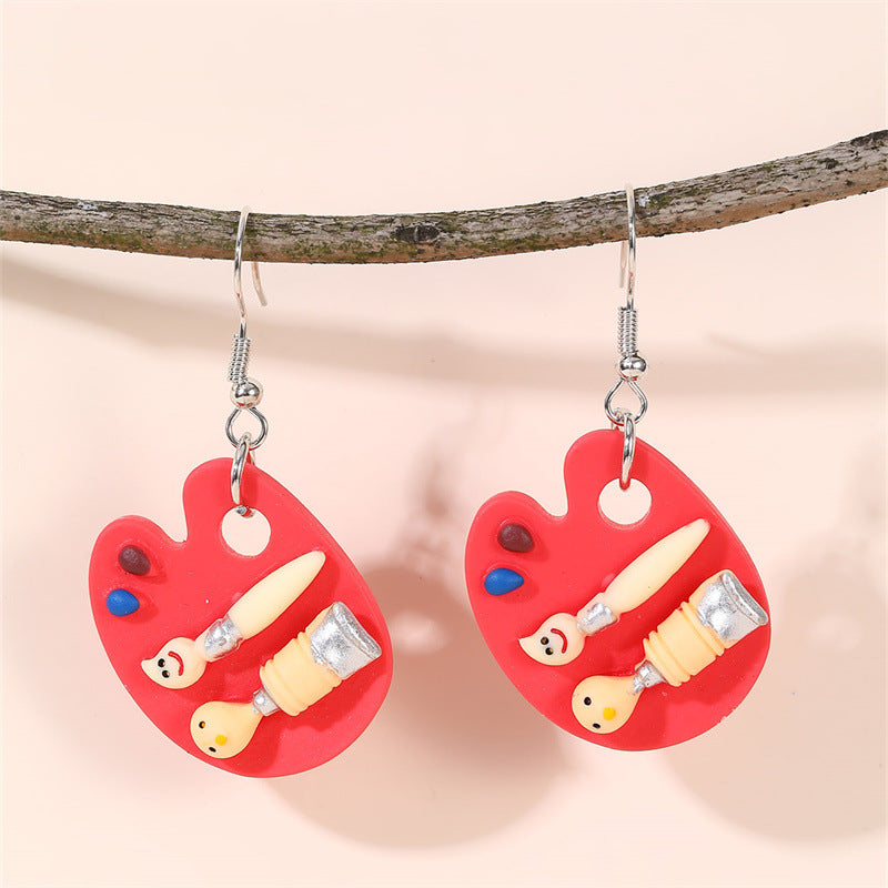 Orecchini Pendenti in Resina Minimalisti a Forma di Fiocco per Bambine dai 3 ai 10 Anni, Set di Gioielli per Bambini