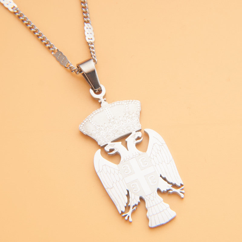 Minimalist Map City Pendant Necklace for Unisex in Stainless Steel with Titanium Steel Charm and Electroplated Finish