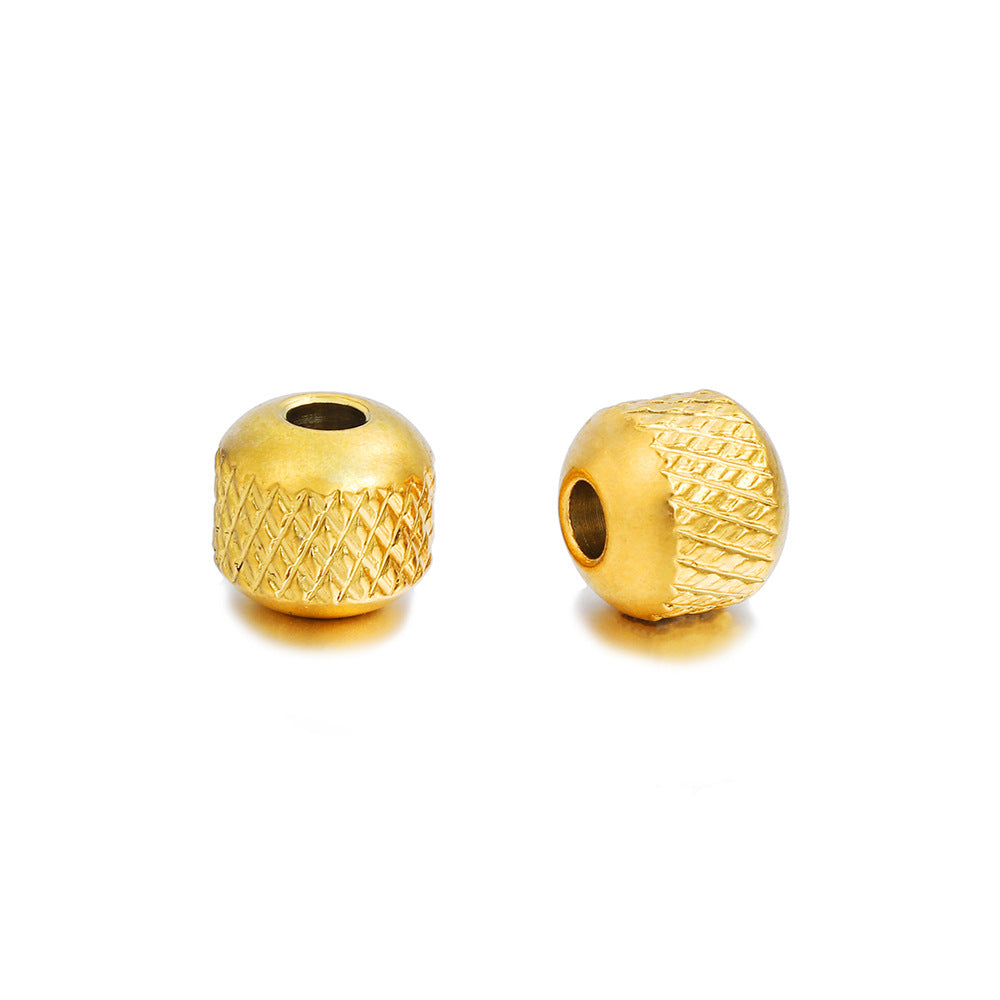 Minimalist Stainless Steel Titanium Steel Plated Pineapple Beads Charm Bar DIY Jewelry Accessories