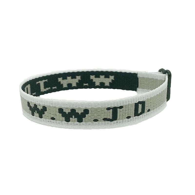 Casual Sporty Unisex Nylon Letter Wristband Bracelet Adjustable