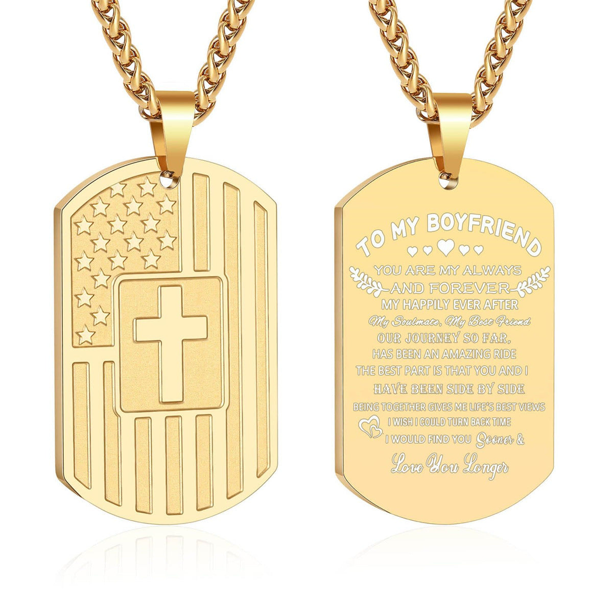 Collana con pendente a croce in acciaio inossidabile lucidato e acciaio al titanio con forma geometrica per uso quotidiano