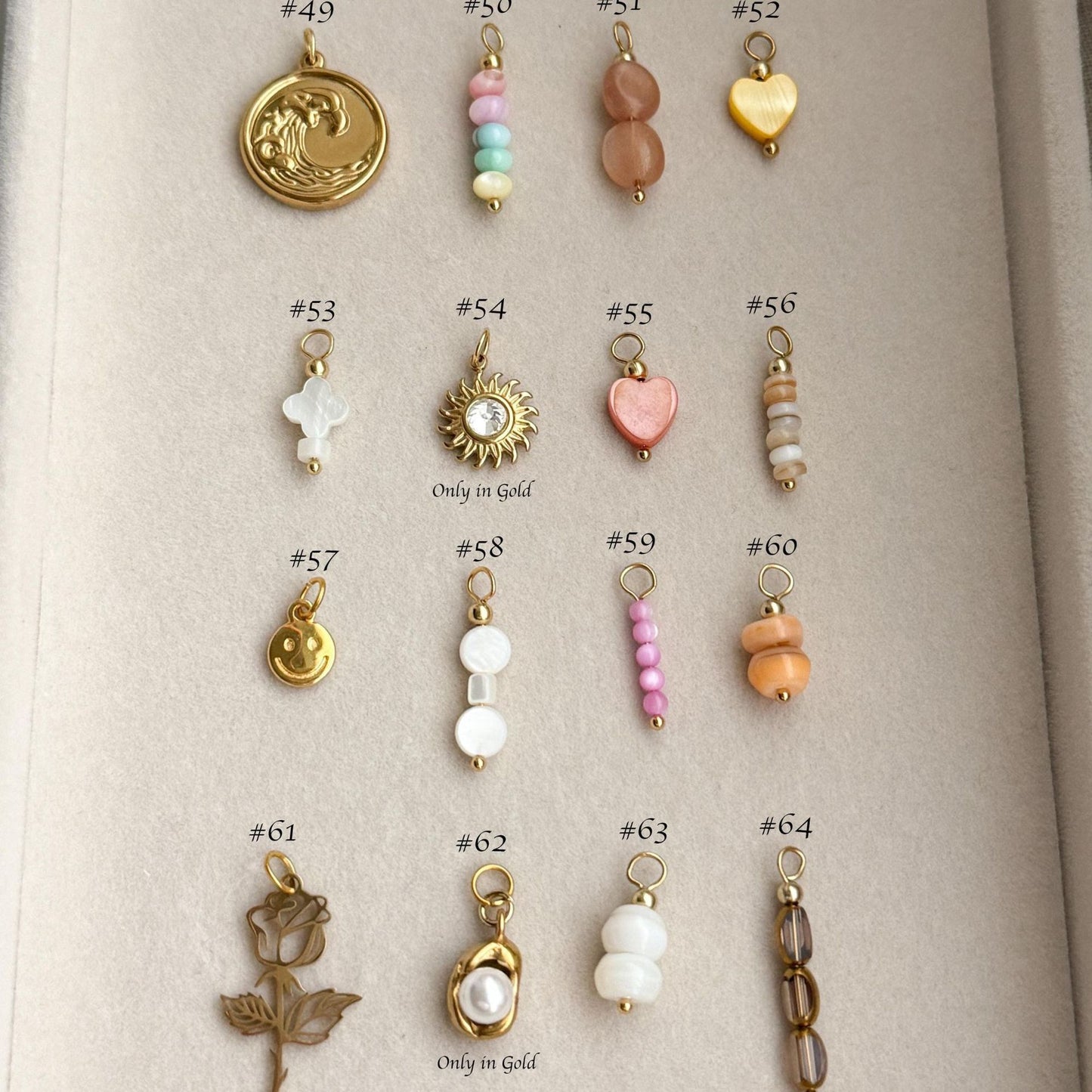 Vintage 18K Gold Plated Stainless Steel Pendant Charm Bar for Women