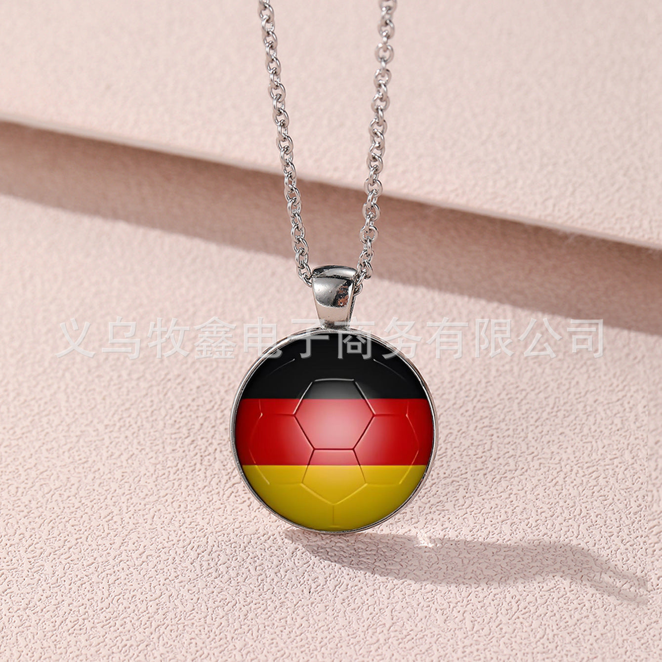 Geometric Cartoon Alloy Pendant Necklace Unisex World Cup Commemorative Jewelry