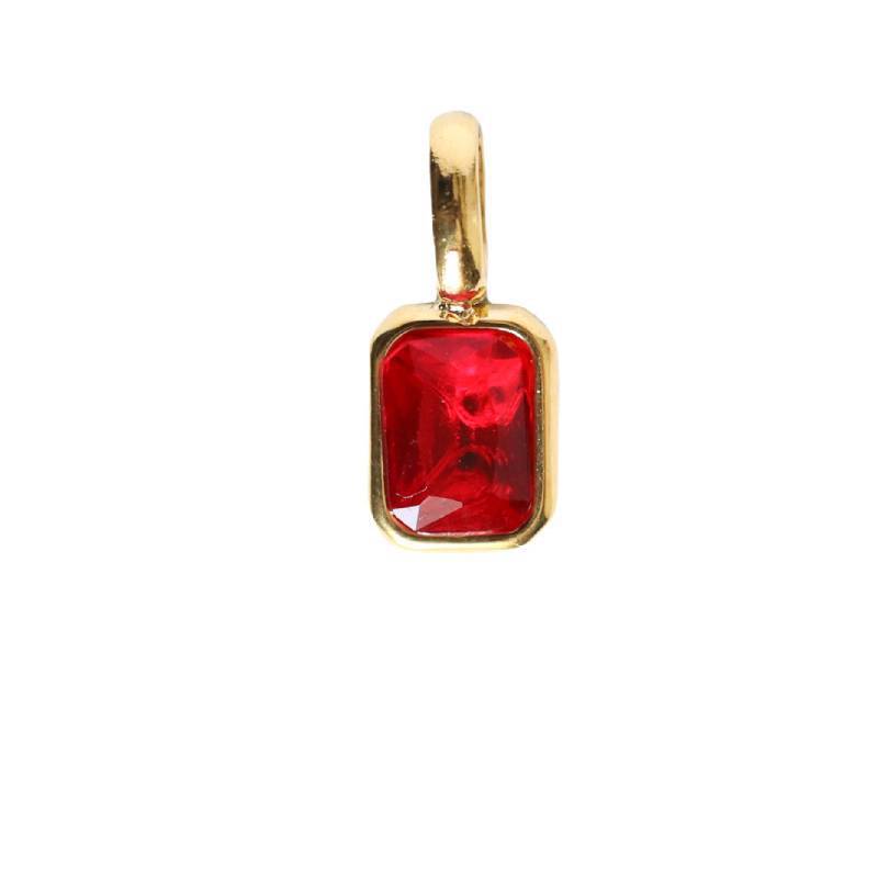 Minimalist Square Geometric Stainless Steel PVD Gold Plated Charm Bar Necklace for Unisex