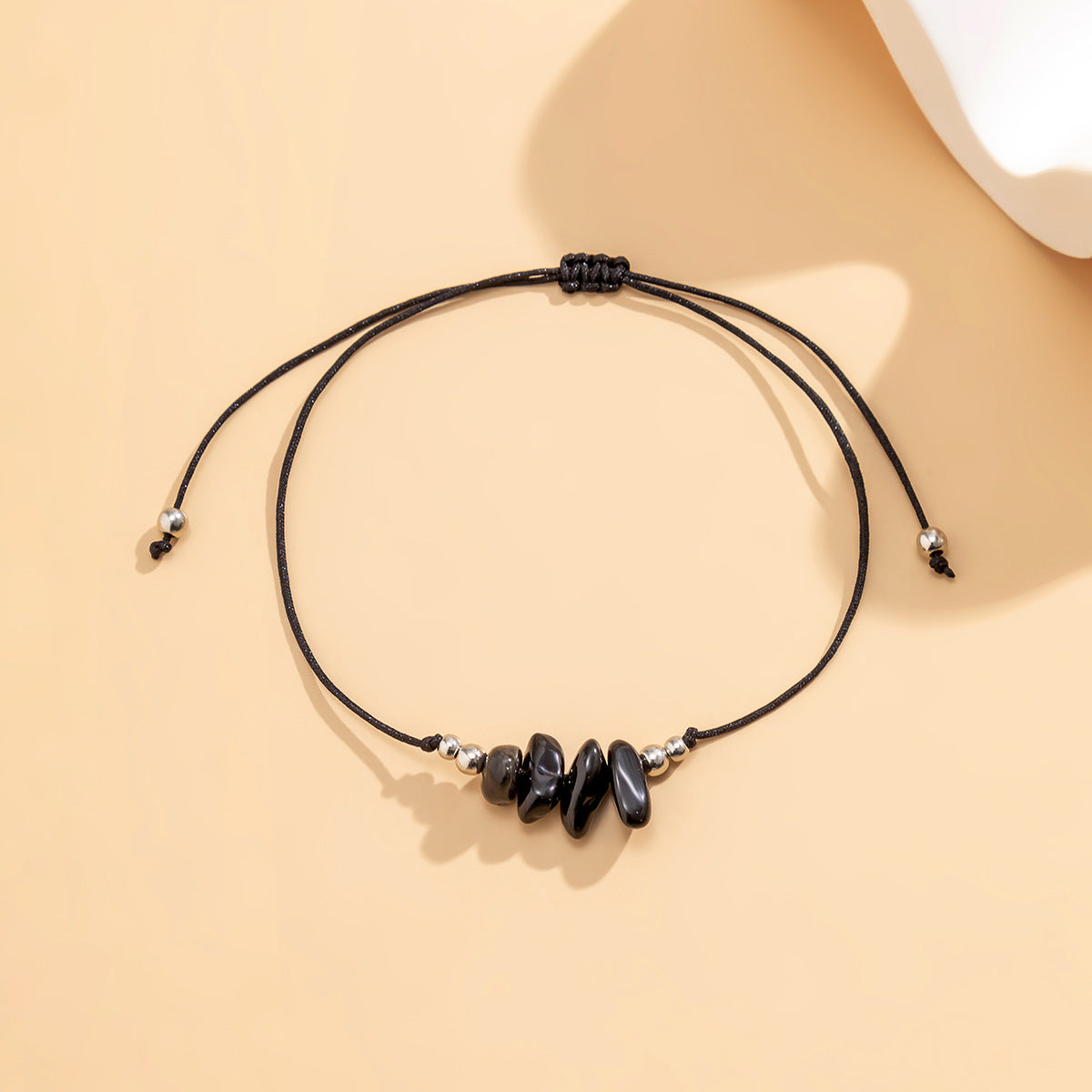 Bohemian Geometric Resin Beaded Adjustable Anklet for Women