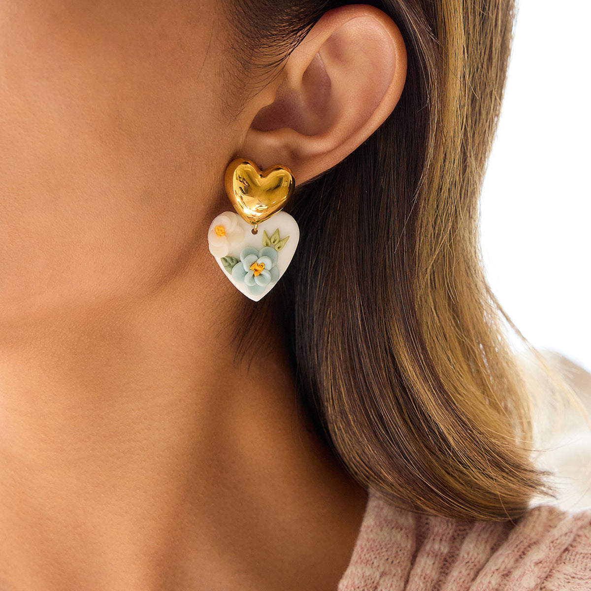 Pendientes de tuerca minimalistas geométricos de titanio y acero con acabado chapado para mujer, joyería hipoalergénica de acero inoxidable para la oreja